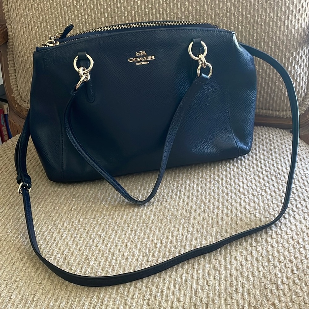 Coach Christie Carryall bag navy blue